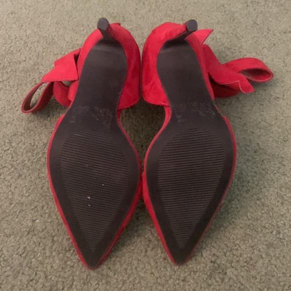 Wild Diva Red Bow Heels - Picture 5 of 8